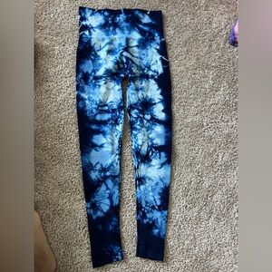 Set Active Blue Crush Tie Dye Leggings in S/M